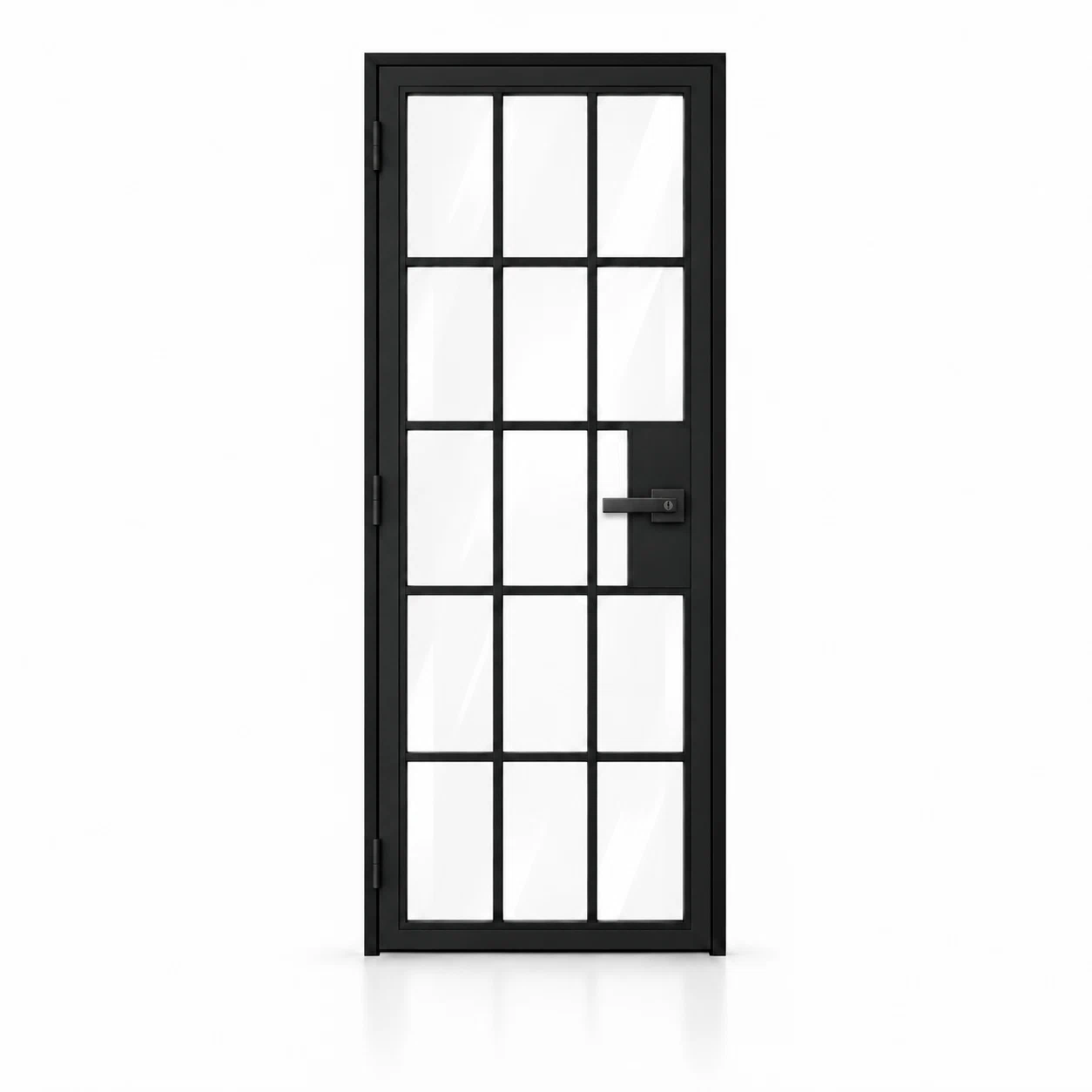 USABD 15 Lite single interior steel French door with included keyed lever lockset — studio visualization