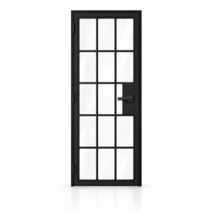 USABD 15 Lite single interior steel French door with included keyed lever lockset — studio visualization