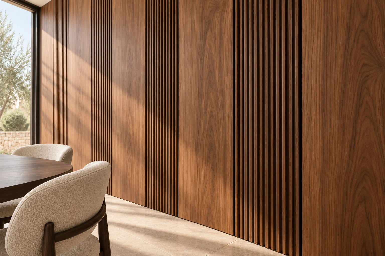 Cadence custom wall panel concept — angled detail view