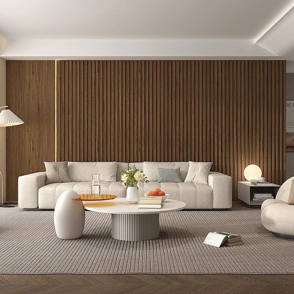 WPC Fluted Slat Wall Panel Walnut